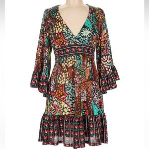 Vintage Betsey Johnson Runway 2000’s Y2K Bambi Deer Print Runway Dress Size 6 S